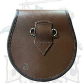 Men’s Scottish Stag Head Kilt Brown Leather Sporran with Chain by BattleOfKilts